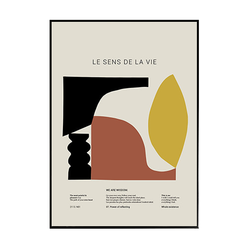 The posterclub- 삶의 의미  LE SENS DE LA VIE  50x70