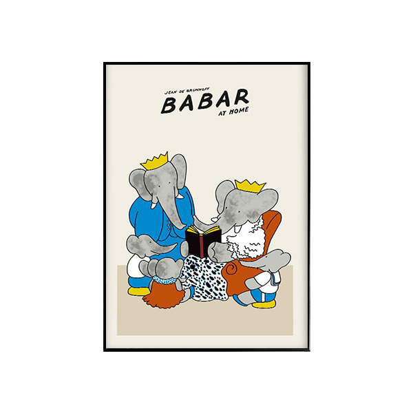 PSTR - 코끼리바바 앳홈  Babar at home (30x40 / 50x70)